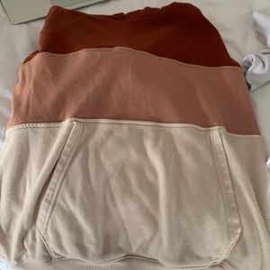 Pink striped American Eagle sweatshirt